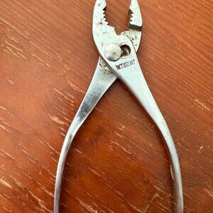 Vintage W.T. Grant Adjustable Slip Joint Pliers - Durable Steel Hand Tool